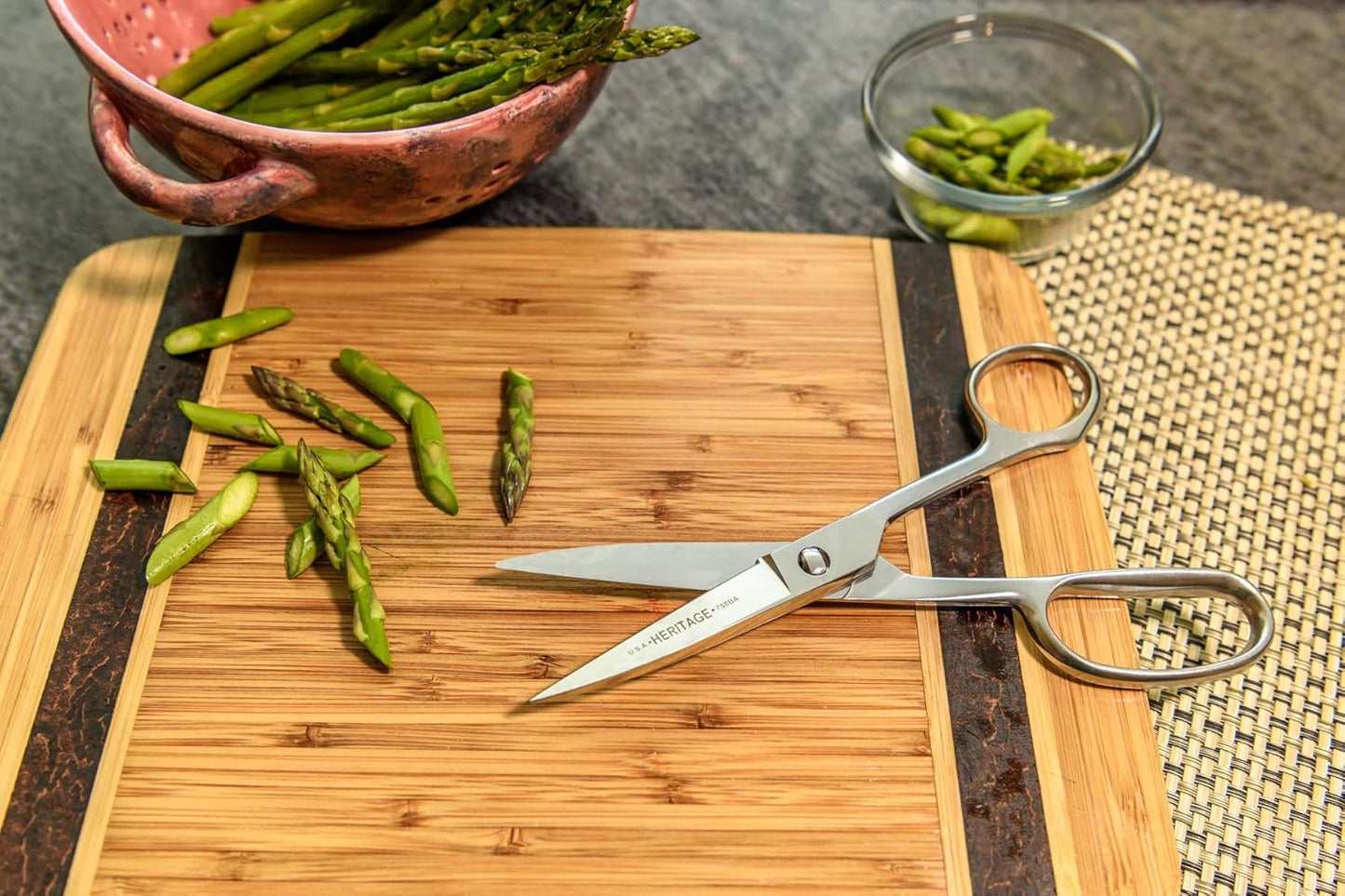 Kitchen Scissors and Shears, 8'' Stainless Steel Break Apart for Easy Cleaning, Dishwasher Safe, Heritage Cutlery 758BA