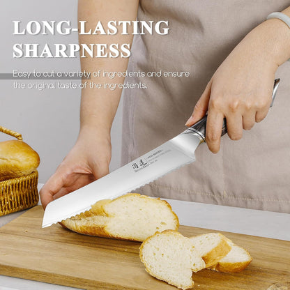SHANGDAO 7 Inch Japanese Santoku Chef Knife, VG10 Stainless Steel Kitchen Cooking Knife with Pakkawood Handle Gift Box