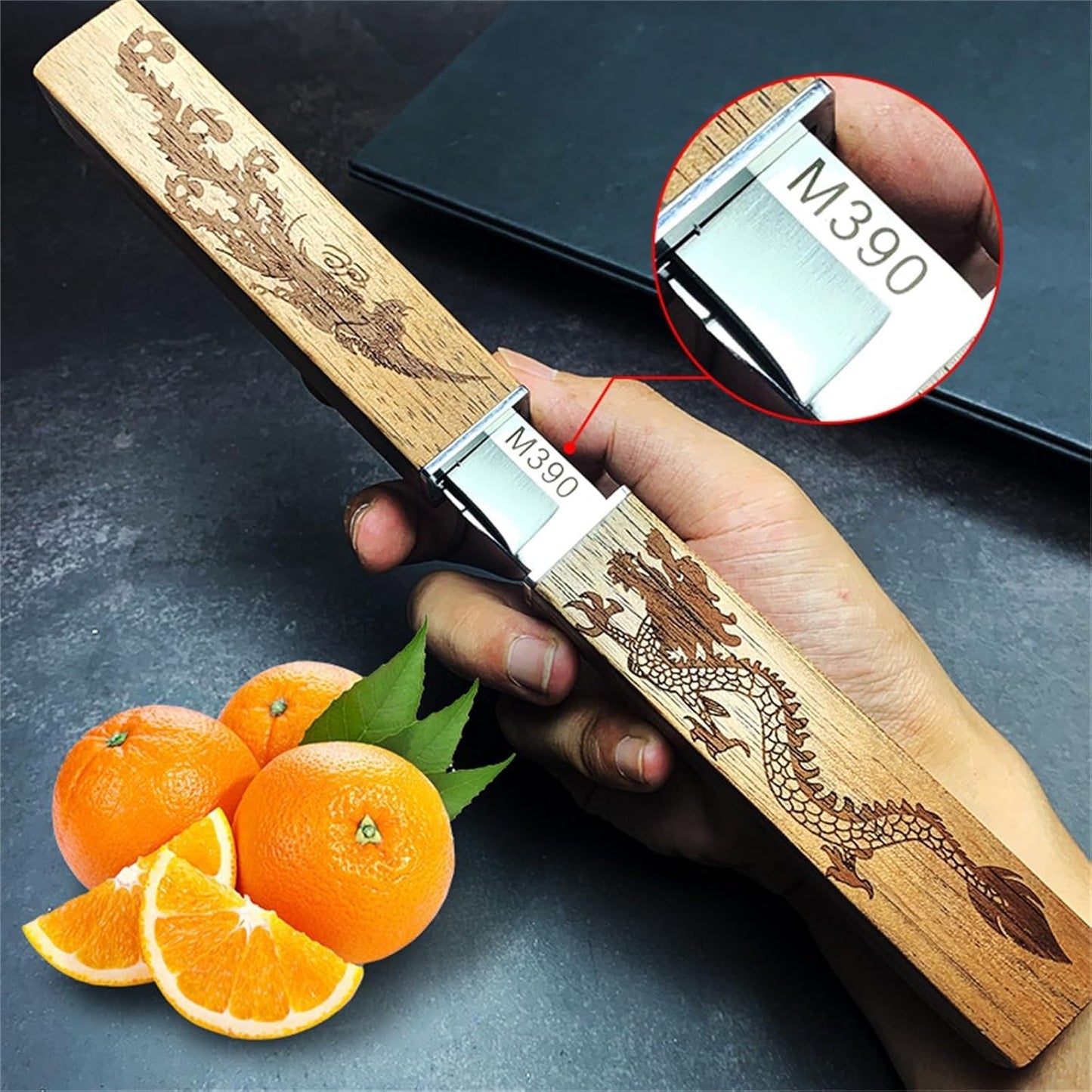 Generic Samurai Knives 2 in 1, Dual Blade Chef Knife Set, Dragon & Phoenix Double Blades, Perfect for Cutting Meat, Vegetables & Fruit