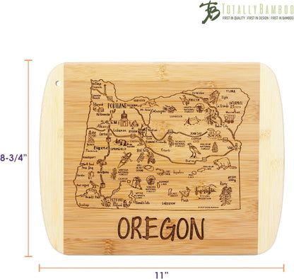 Totally Bamboo A Slice of Life New Jersey State Serving and Cutting Board, 11" x 8.75" - Colors A