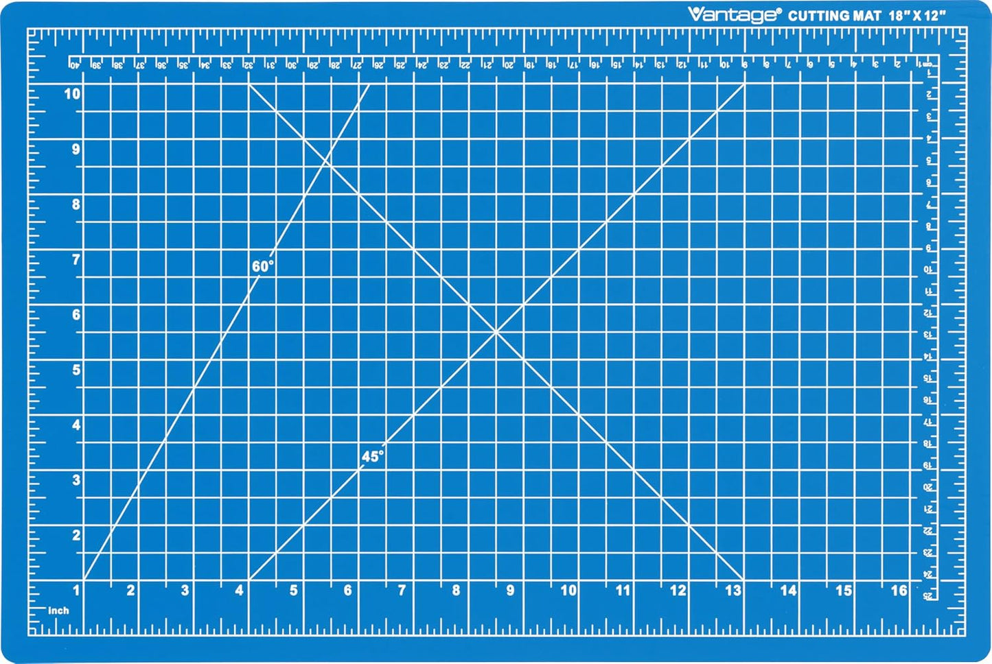 Dahle Vantage 10680 See-Through Premium Self-Healing Cutting Mat, 9"x12", 1/2" Grid, 5 Layers for Max Healing, Perfect for Crafts & Sewing, Clear