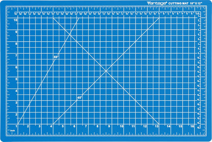 Dahle Vantage 10680 See-Through Premium Self-Healing Cutting Mat, 9"x12", 1/2" Grid, 5 Layers for Max Healing, Perfect for Crafts & Sewing, Clear