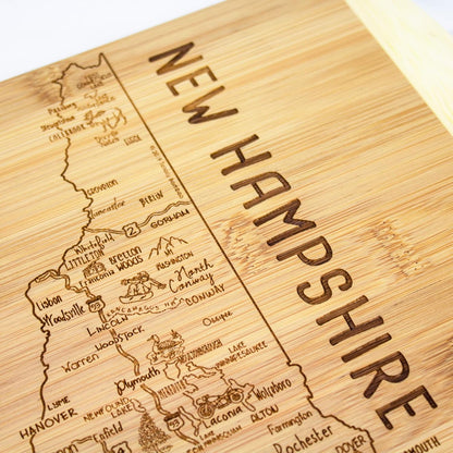 Totally Bamboo A Slice of Life New Jersey State Serving and Cutting Board, 11" x 8.75" - Colors A