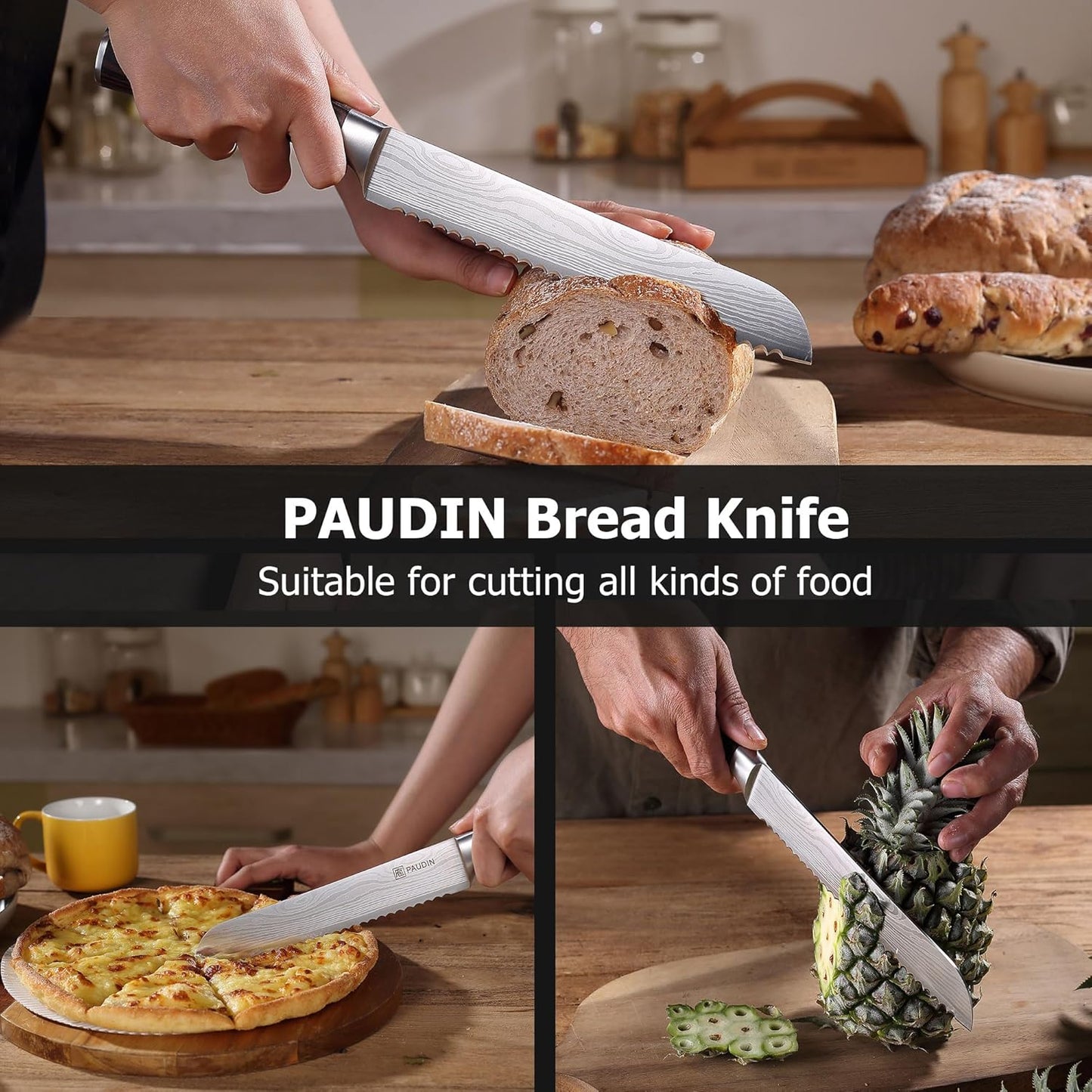 PAUDIN Boning Knife 6 Inch, Super Sharp Fillet Knife, German High Carbon Stainless Steel Deboning Knives, Professional Boning Knives for Meat Poultry Chicken, Pakkawood Handle with Gift Box