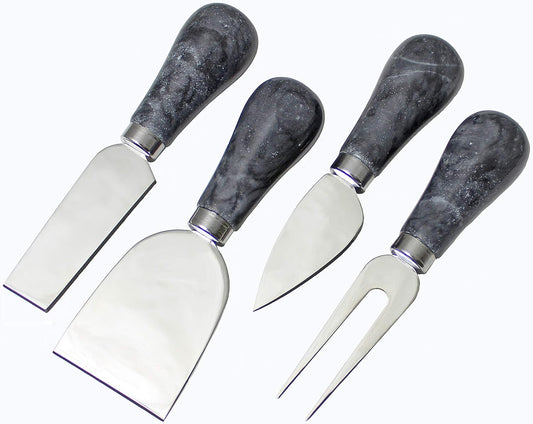 Prodyne Froma Cheese Knives, Set of 4, Black