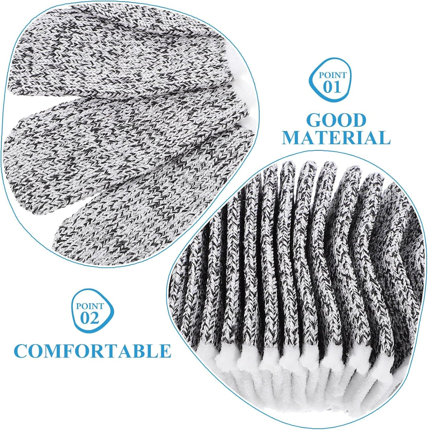 Alipis 60pcs Cut-Resistant Finger Sleeve Protectors, Breathable Nylon Finger Caps with Fingertip Guard for Kitchen Cutting and DIY Work Safety