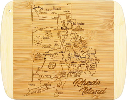Totally Bamboo A Slice of Life New Jersey State Serving and Cutting Board, 11" x 8.75" - Colors B