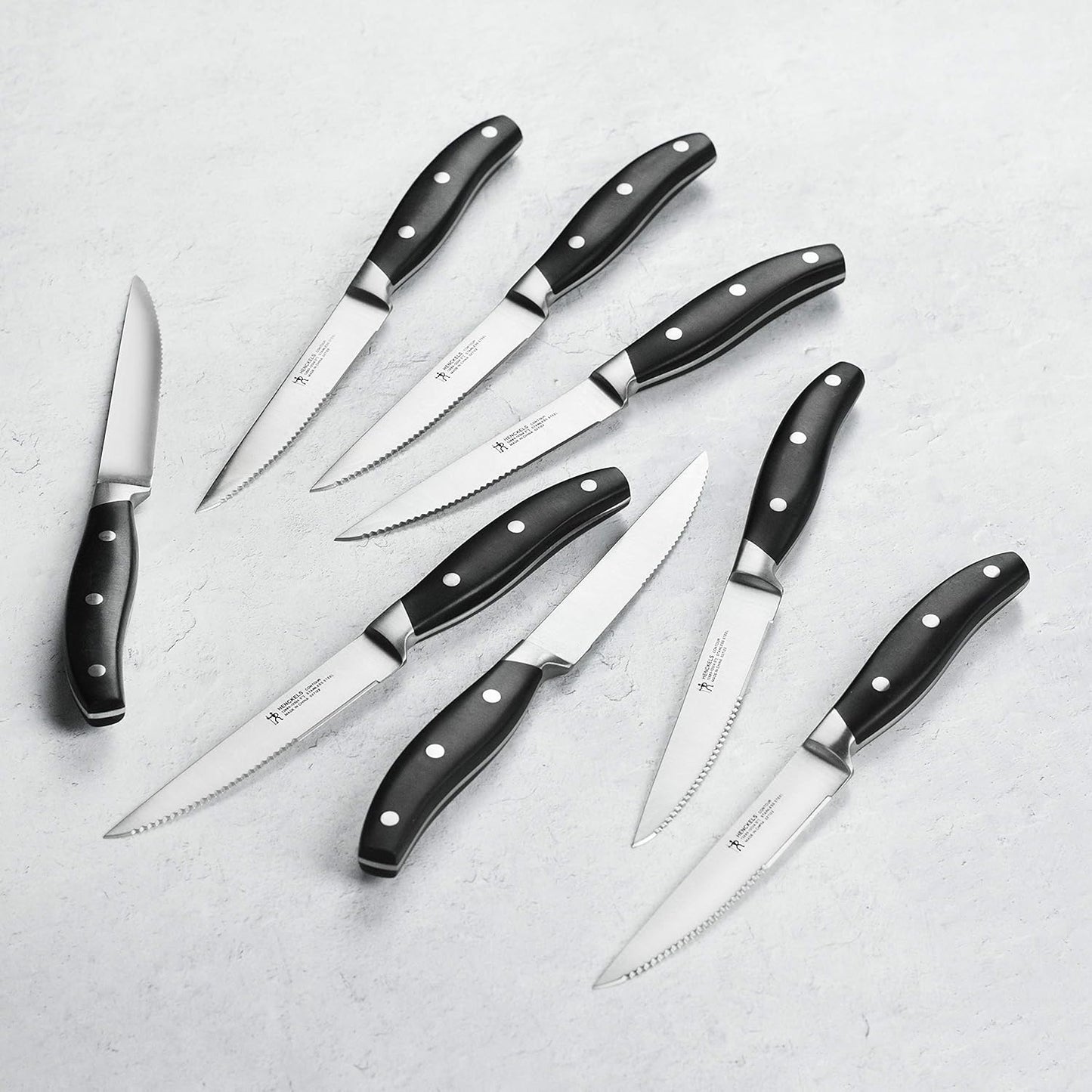 Henckels Forged Contour 8-pc Steak Knife Set - Black
