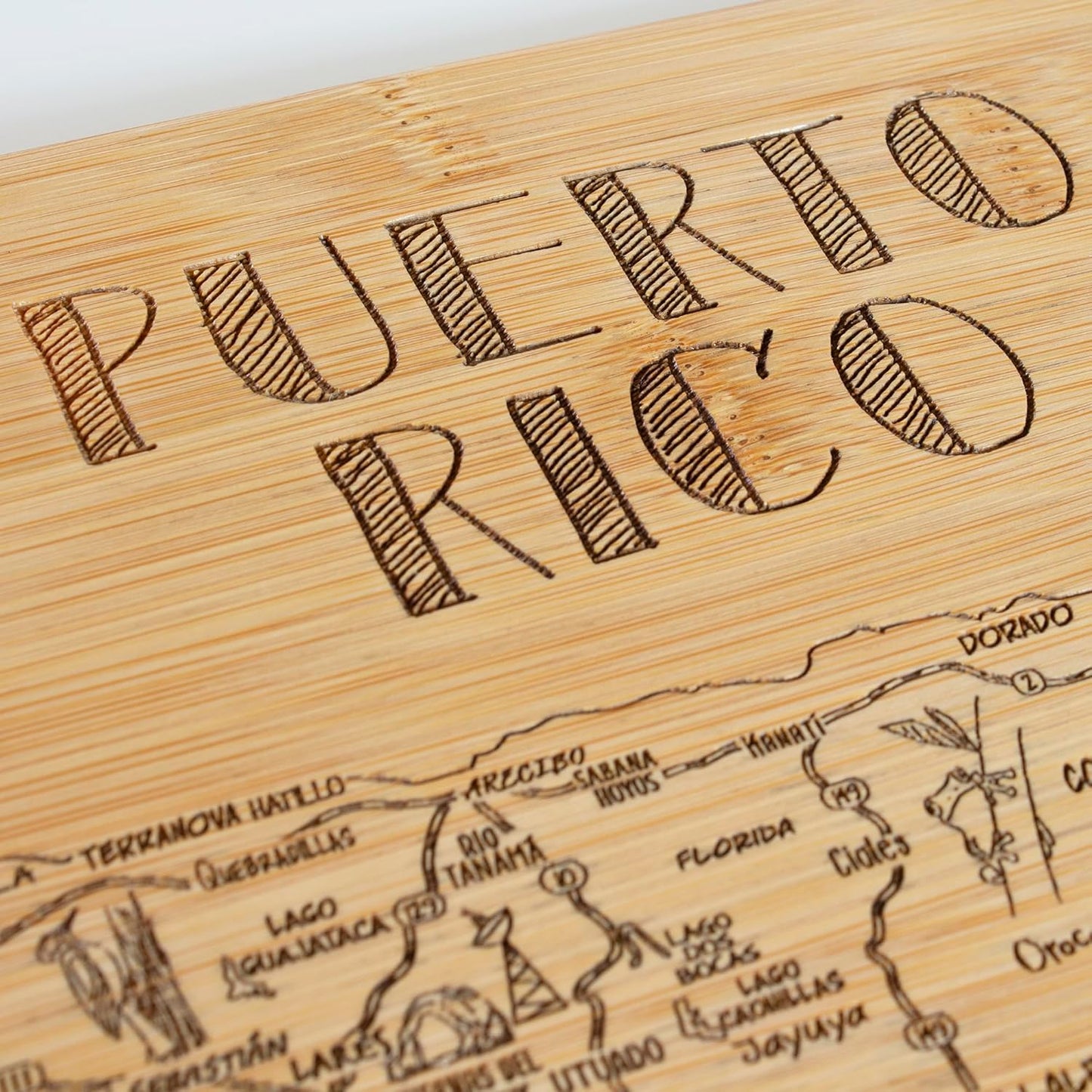 Totally Bamboo A Slice of Life New Jersey State Serving and Cutting Board, 11" x 8.75" - Colors A