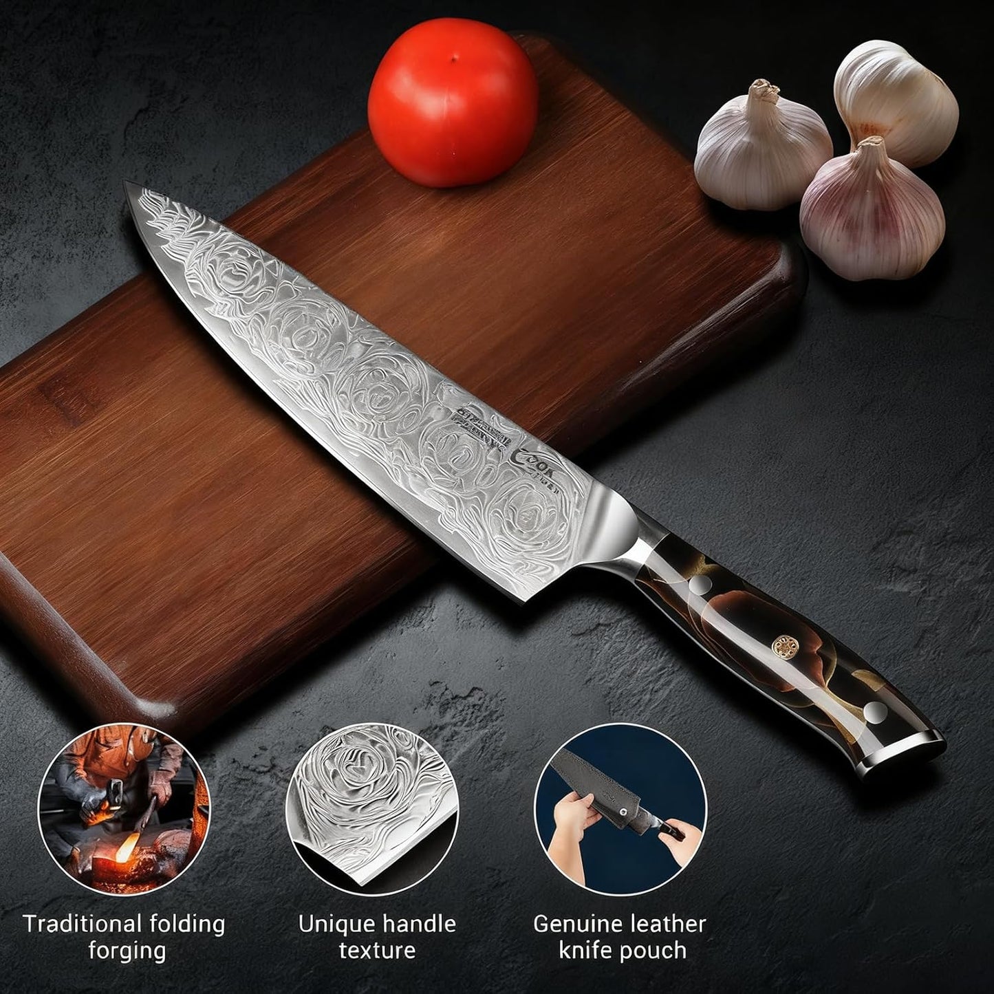 Kitchen Utility Knife,6 Inch Class Damascus Chef Knife,Japanese Petty Paring Knife