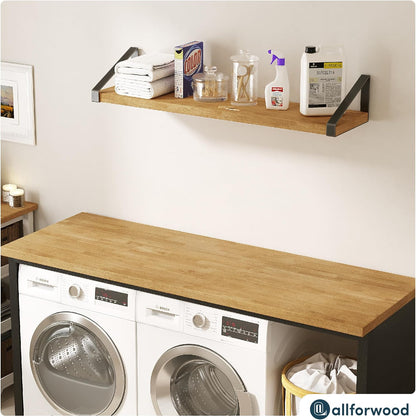 60''L x 25''W x 1.5''Th Acacia Premium Solid Wood Butcher Block Countertop, Butcher Block Table Top for DIY Washer Dryer/Island/Kitchen Countertop (Unfinished)