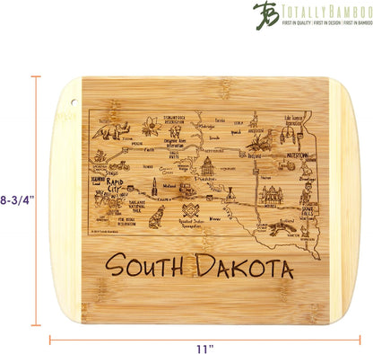 Totally Bamboo A Slice of Life New Jersey State Serving and Cutting Board, 11" x 8.75" - Colors B