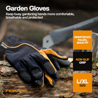Fiskars 2-Piece Pruning & Veggie Shears Set, Explore Collection Garden Tool Kit, Bypass Pruner for Light Trimming, Vegetable Shears with Serrated Stainless Steel Blades for Harvesting Flowers & Herbs