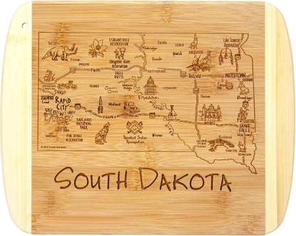 Totally Bamboo A Slice of Life New Jersey State Serving and Cutting Board, 11" x 8.75" - Colors B