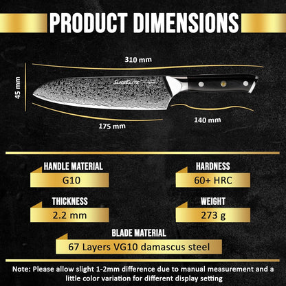 SliceElite Slice Series 8 Inch Carving Knife High Carbon German Stainless Steel Pakkawood Handle Brisket Slicer Chopper BBQ Chef Sharp Fruit Vegetable Butcher Kitchen Cutting Meat Tool Gift Precision