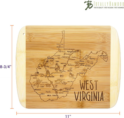 Totally Bamboo A Slice of Life New Jersey State Serving and Cutting Board, 11" x 8.75" - Colors A