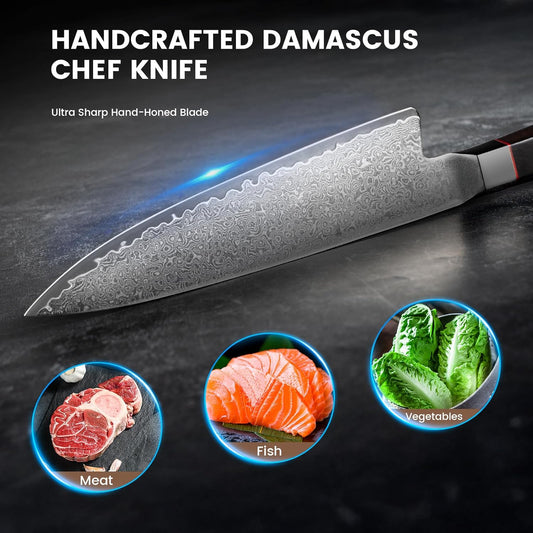 Fillet Knife 7 Inch, Ultra Sharp Boning Knife in 9Cr18MoV High Carbon Steel, Professional Fish Knives with Rosewood Handle for Precise Filleting, Slicing & Trimming