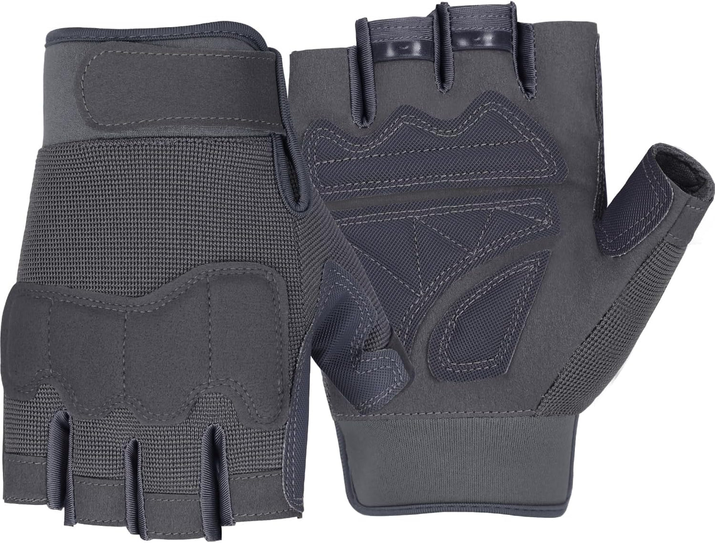 FIORETTO Fingerless Workout & Exercise Gloves for Gym, Weight Lifting, Airsoft, Shooting, Hunting, Hiking, Cycling, Driving, Motorcycle, Climbing M210603