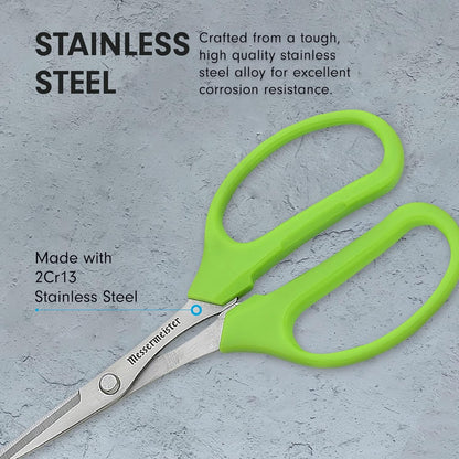 Messermeister 6-Inch Culinary Scissors, Green - All-Purpose Kitchen Scissors - 2Cr13 Stainless Steel & Nylon Slip-Resistant Handles