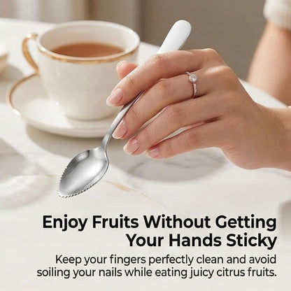 3-Piece Grapefruit Spoons and Knife Set, Stainless Steel Serrated Citrus Utensils with Curved Blade, Mirror Polished Kitchen Gadgets for Kiwi, Avocado, Dessert & Ice Cream, Dishwasher Safe