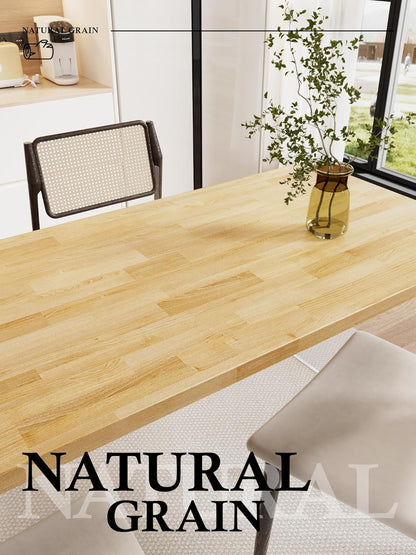 4FT Butcher Block Countertop Birch Solid Wood - 50" x 25" Table Top Butcher Block Cutting Board for Kitchen Island Cart Living Dining Office Desk Workbench Washer Dryer Countertop Unfinished 1.5" Th
