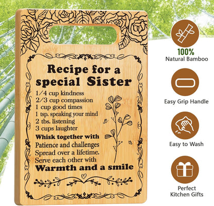 2026 Retirement Gifts for Woman,Cutting Board Set Retrement Gift for Women Nurse Teacher Coworker Leaving Going Away Farewell Gift for Retired Colleague Leader Friend, Recipe for a Great Retirement
