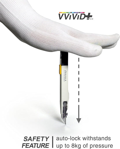 VViViD Premium Retractable Precision Balanced Multi-Use Utility Cutting Knife for Automotive Vinyl Wraps (1 Pack)