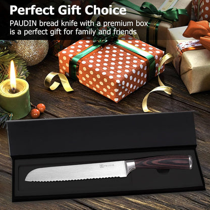 PAUDIN Boning Knife 6 Inch, Super Sharp Fillet Knife, German High Carbon Stainless Steel Deboning Knives, Professional Boning Knives for Meat Poultry Chicken, Pakkawood Handle with Gift Box