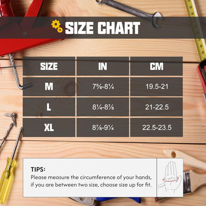 HANDLANDY Work Gloves for Men & Women, Utility Mechanic Working Gloves Touch Screen, Flexible Gardening Gloves for Yard