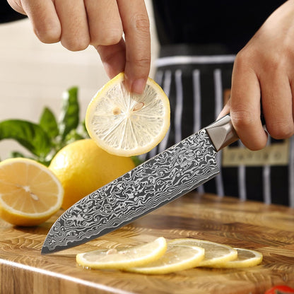 zayiko Limited Edition Copper Damascus Chef’s Knife – 8.3" Kiritsuke Blade | Damascus Steel with VG10 Core & Copper Texture | Maple Wood Handle | Professional Kitchen Knife in Gift Box