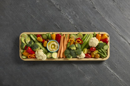 Farberware Build-A-Board Bamboo Cutting Board with Single Storage Compartment, Clear Locking Lid, Black Handles, Perfect for Charcuterie & Snacks
