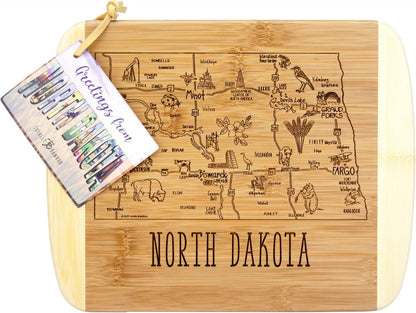 Totally Bamboo A Slice of Life New Jersey State Serving and Cutting Board, 11" x 8.75" - Colors B
