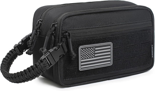 Tactical Toiletry Bag for Men Dry Wet Separate Dopp Kit Travel Hygiene Bag EDC Utility Tool Molle Pouch Mens Shaving Kit Travel shower Bags (OD Green)