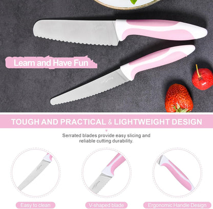 Serrated Bread Knife Stainless Steel Kitchen cutter Tomato, Lettuce Knife 6" Blue