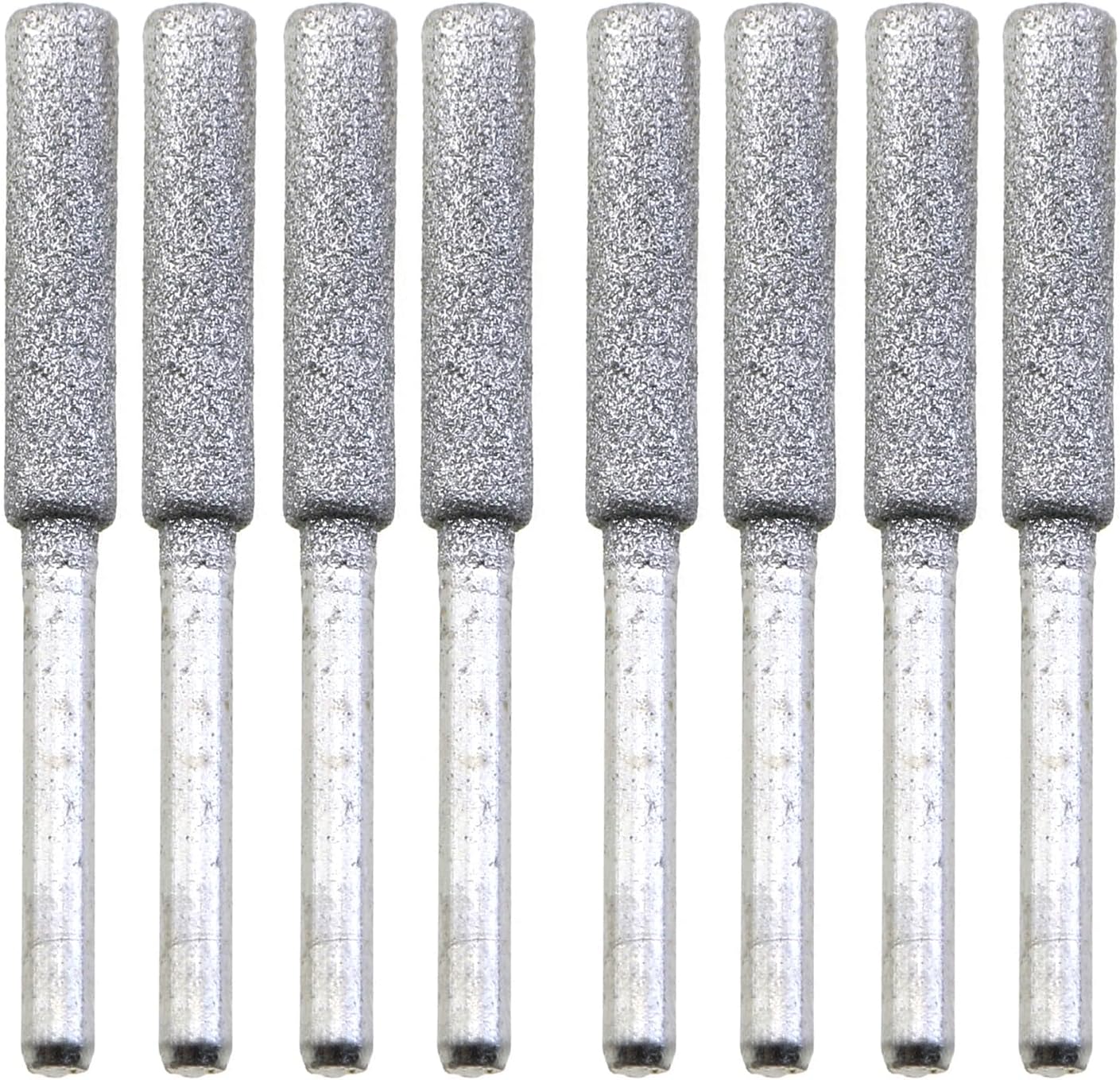 8-Piece Diamond Chainsaw Sharpener Set 3/16" Titanium Coated Sharpening Stones High Hardness Diamond Grinding Wheels for Electric Chainsaw Sharpener (3/16"/4.8mm)