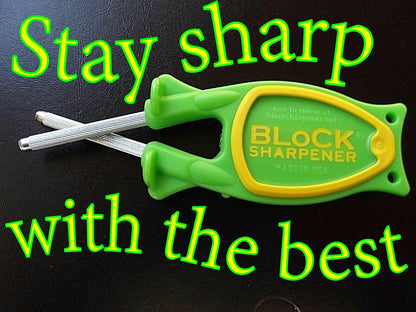 Discover the new patented Block Knife Sharpener, designed for honing blades to their original sharpness.