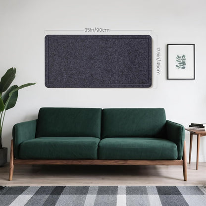 Lightomorrow Bulletin Board, 36 x 24 inches Felt Board - Decorative Pin Board, Cork Board Alternative for Wall, 3' x 2' Foldable Self-Adhesive Vision Board Prayer Board with 20 Pushpins - Black