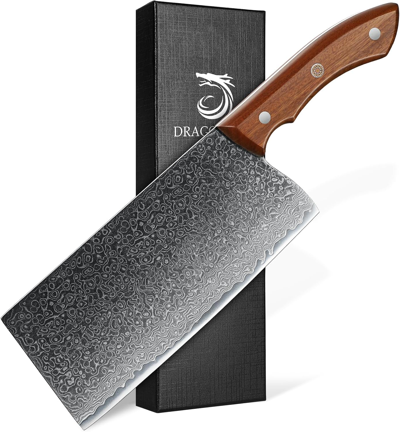 DRAGON RIOT Damascus Boning Knife 6 inch, Professional VG-10 Steel Japanese Fillet Knife, Flexible Deboning Knife,Kitchen Trimming Knife with Ergonomic Wood Handle, Premium Gift Box