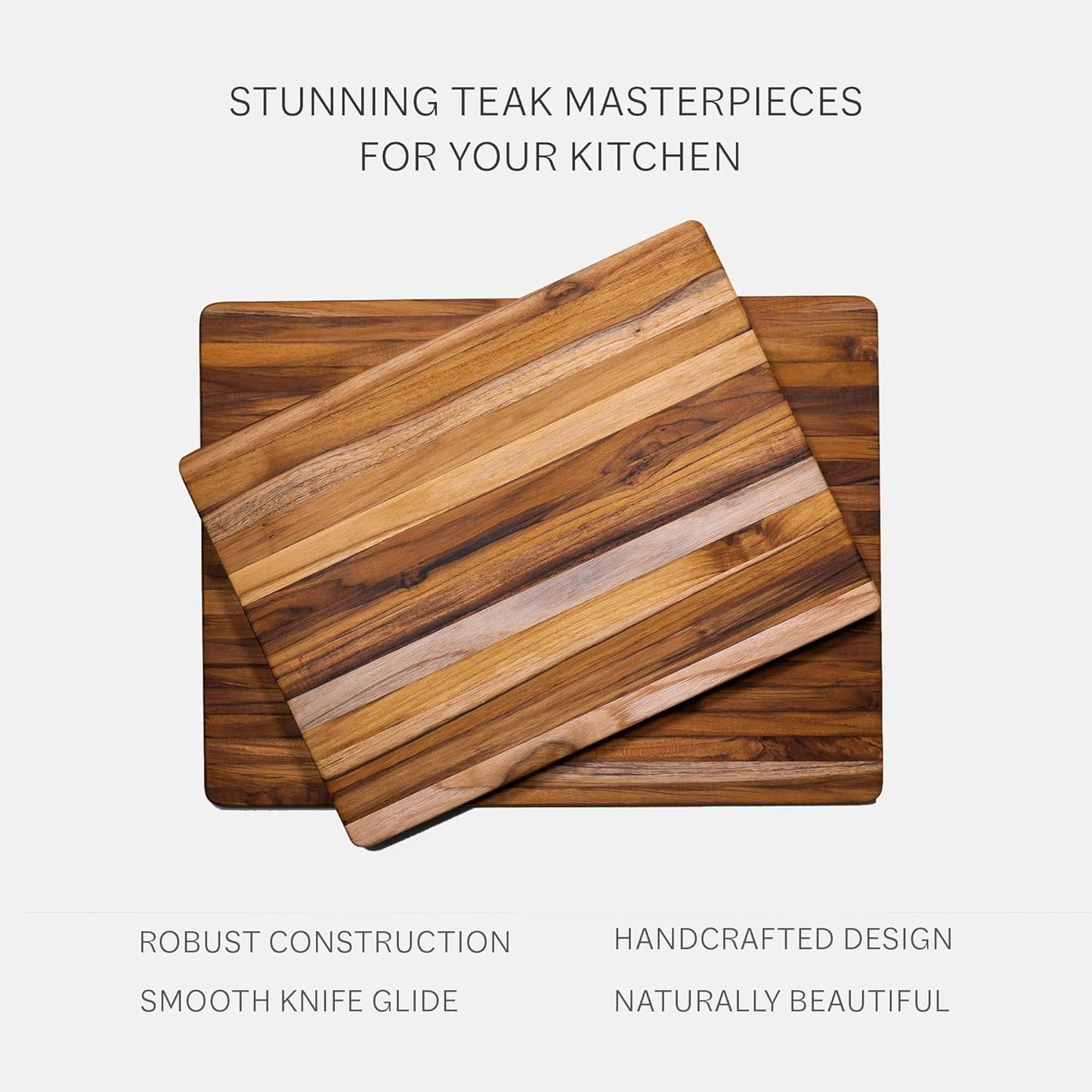 Teakhaus Cutting Board - Extra Large (XL) Teak Wood Cutting Board 24”L x 18”W x 1.5” Thick - Sustainably Harvested and FSC Certified - Knife Friendly with Natural Oil Finish