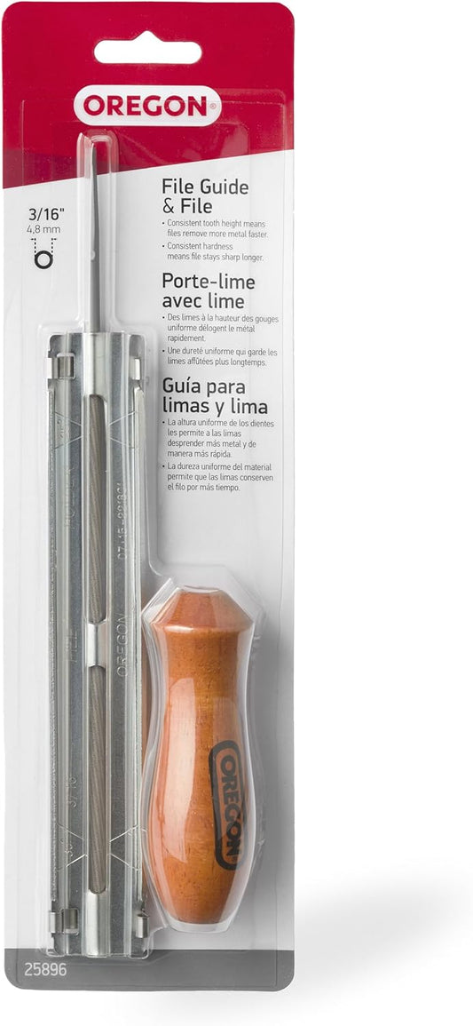 Oregon 25896 3/16 inch Chainsaw File Guide with File
