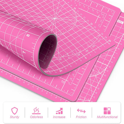 DIYSELF Cutting Mat 8in×6in, Self Healing Cutting Mat, A5 Rotary Cutting Mats for Crafts Sewing Hobby Fabric Project, 5-Ply Craft Cutting Board Double Sided, Craft Mat, Matting & Mounting Materials