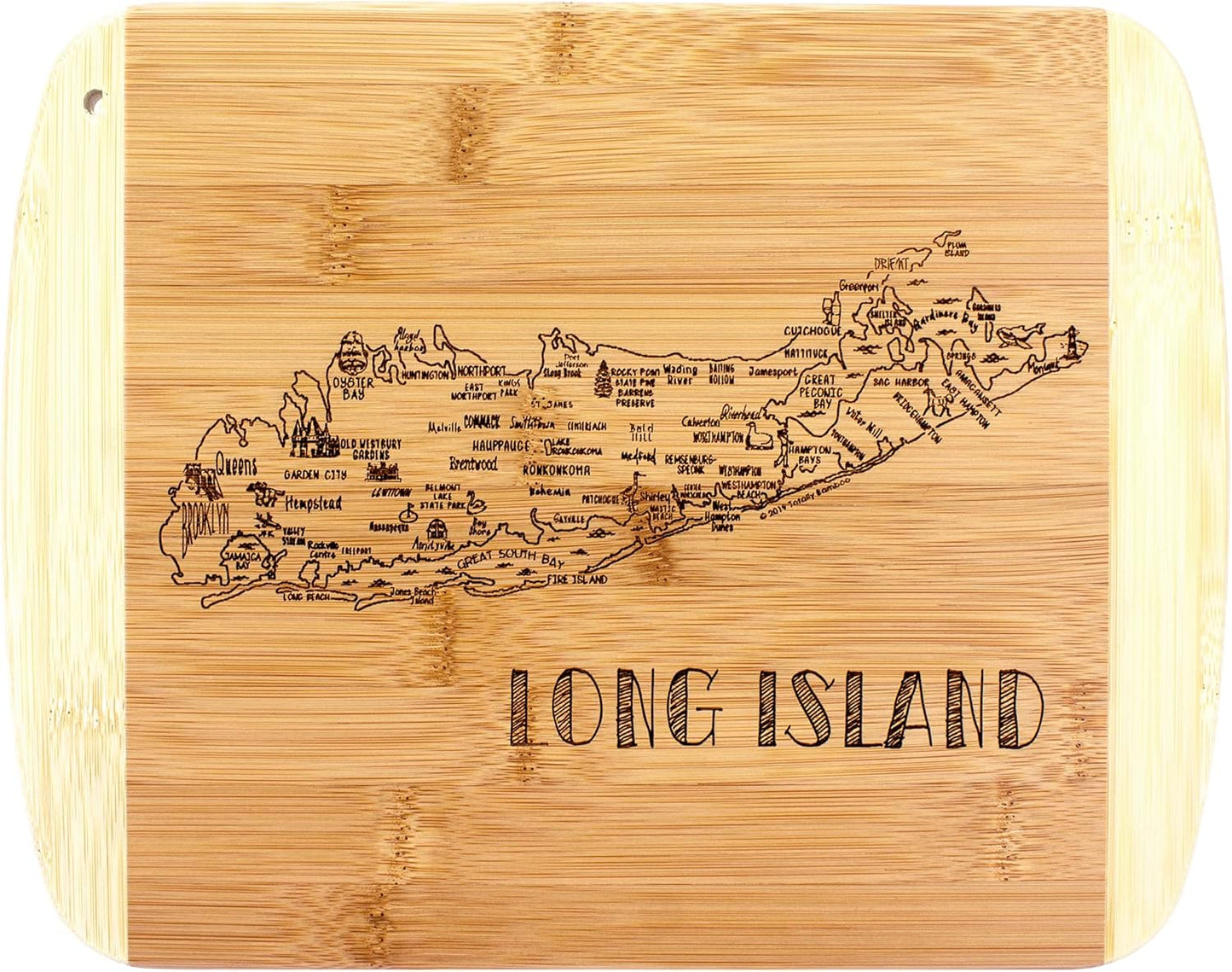 Totally Bamboo A Slice of Life New Jersey State Serving and Cutting Board, 11" x 8.75" - Colors A