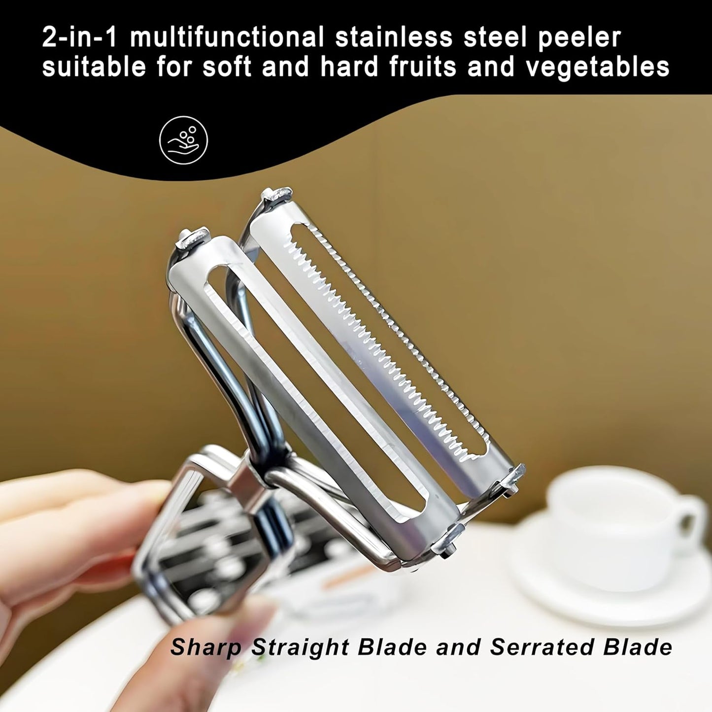 Potato Peelers for Kitchen, 2 Pcs, Just Like Mom's old steel Peeler