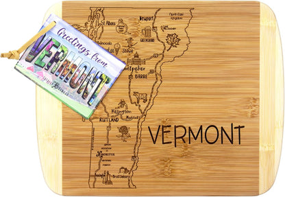 Totally Bamboo A Slice of Life New Jersey State Serving and Cutting Board, 11" x 8.75" - Colors B