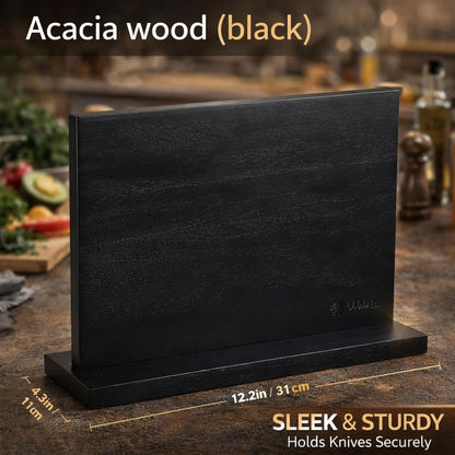 Wakoli Damascus Chef Knife Set with Magnetic Block – 5-Piece Professional Kitchen Knife Block Set, Genuine 67-Layer Damascus Steel Blades with VG10 Core & Ergonomic Sycamore Wood Handles