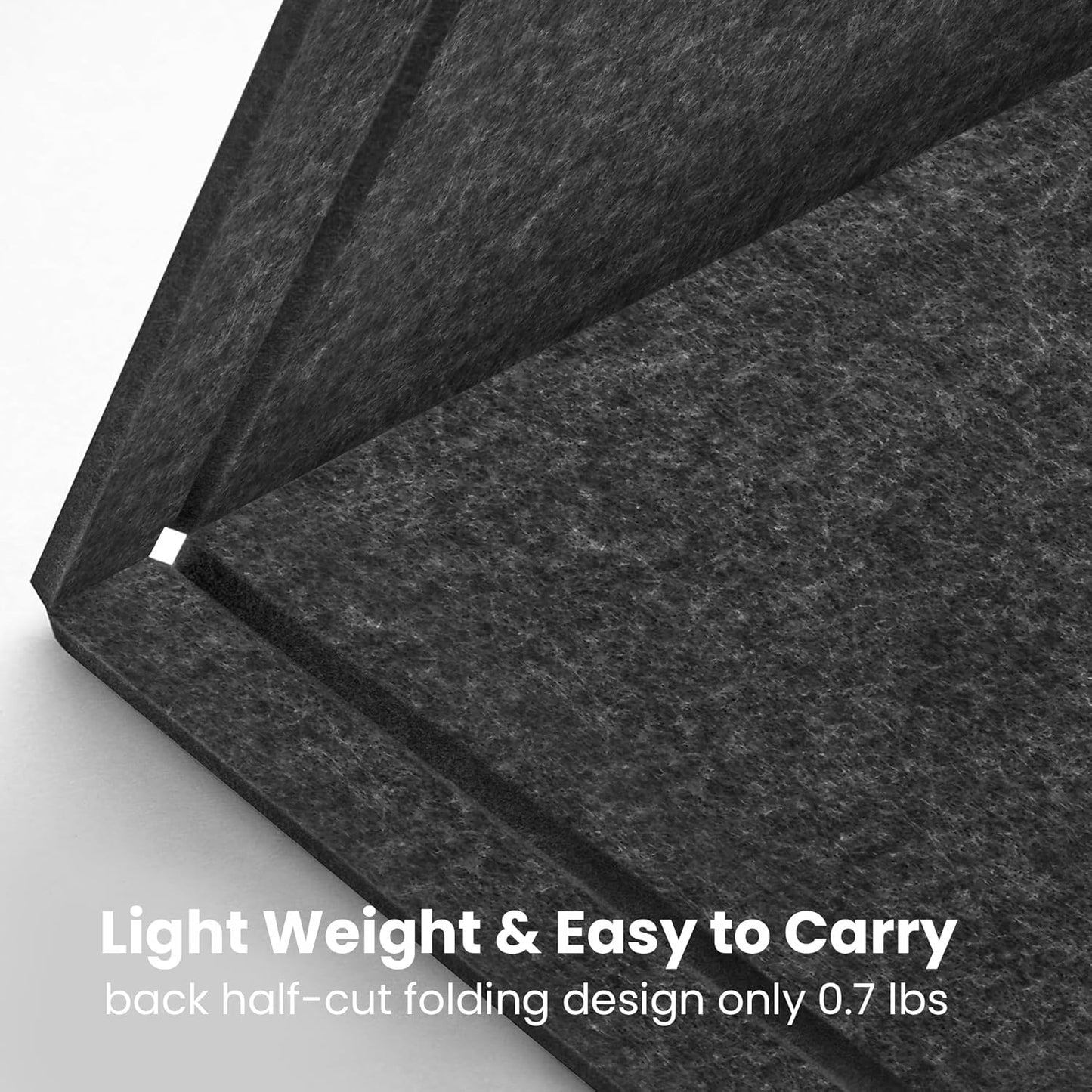 Lightomorrow Bulletin Board, 36 x 24 inches Felt Board - Decorative Pin Board, Cork Board Alternative for Wall, 3' x 2' Foldable Self-Adhesive Vision Board Prayer Board with 20 Pushpins - Black