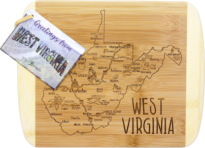 Totally Bamboo A Slice of Life New Jersey State Serving and Cutting Board, 11" x 8.75" - Colors A