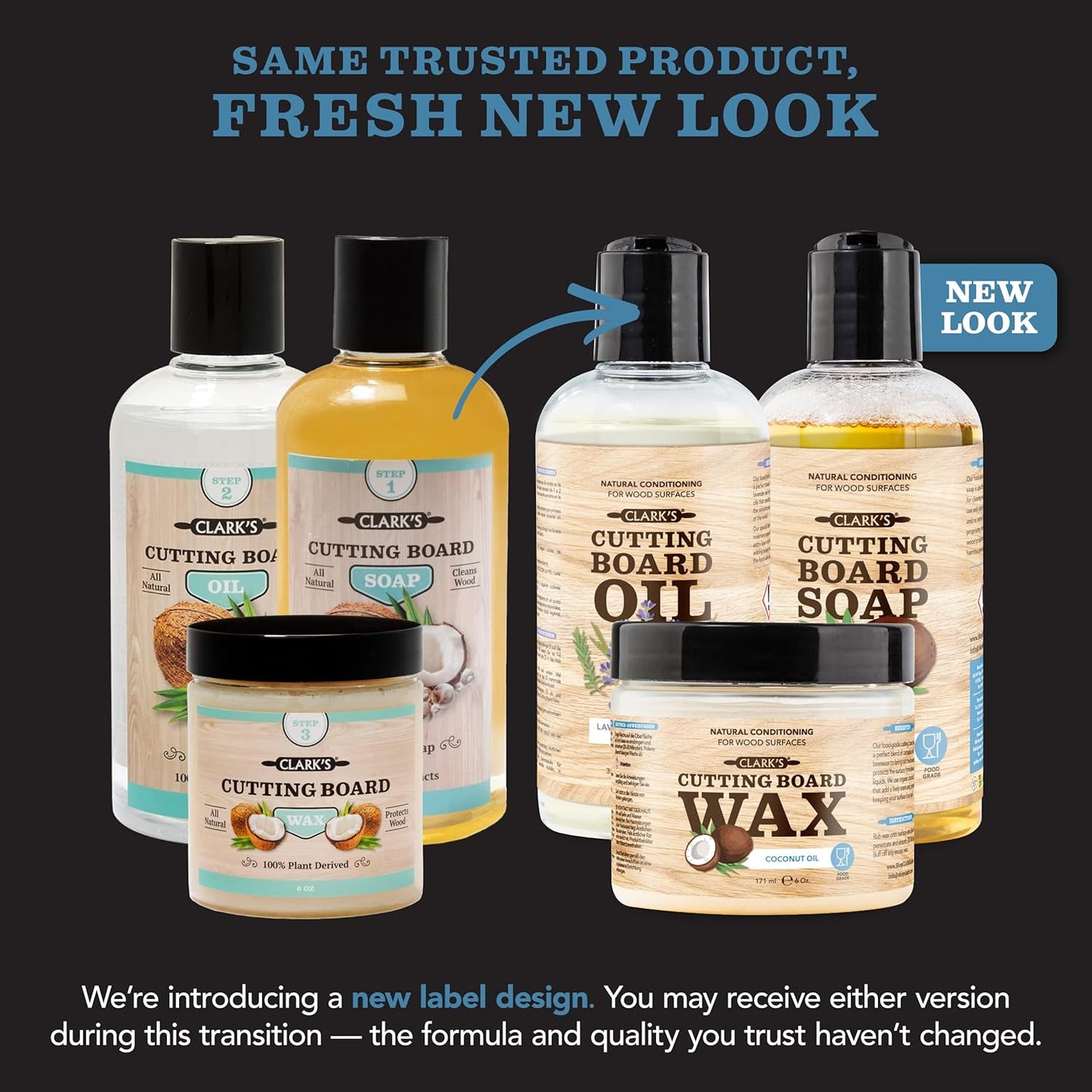 CLARK’S Cutting Board Oil and Wax Kit – Includes Food Grade Mineral Oil (12oz), Finishing Wax (6oz), Applicator, & Buffing Pad to Clean and Protect Wood, Enriched with Natural Lemon & Orange Extract
