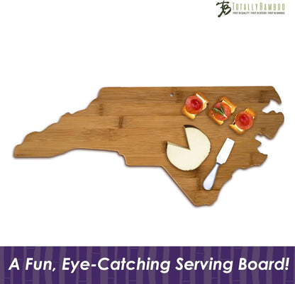 Totally Bamboo Oklahoma State Shaped Bamboo Serving and Cutting Board