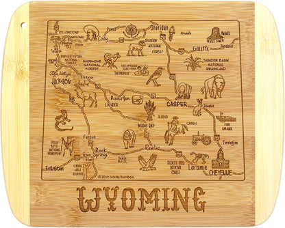 Totally Bamboo A Slice of Life New Jersey State Serving and Cutting Board, 11" x 8.75" - Colors A